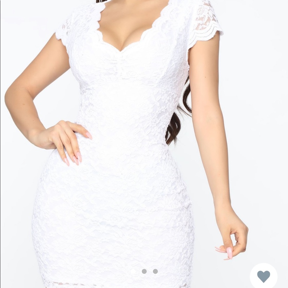 Ambience Live in Lace FashionNova white dress